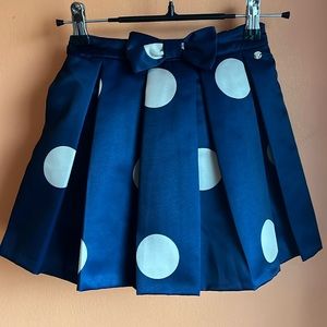 FAB ITALIAN NWT AYGEY Girls Satin Pleated Dress Skirt sz5